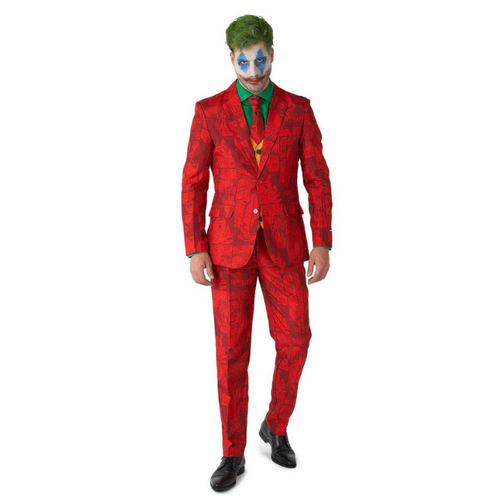 Scarlet Joker Mens Deluxe Villain Costume Suit