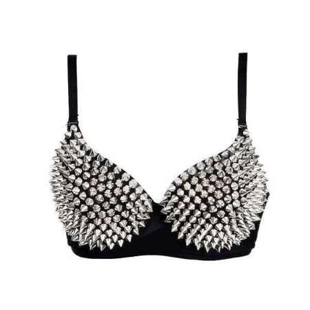 Spikey Festival Bra Silver