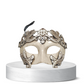 Ornate designer style cream masquerade mask