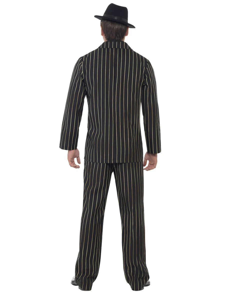 Gold Pinstripe gangster suit costume