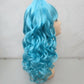 Suicide Girl Black & Aqua Wig with Detachable Clip Ponytails