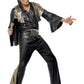 ELVIS PRESLEY LICENCED BLACK / GOLD JUMPSUIT COSTUME