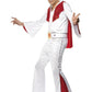 ELVIS PRESLEY LICENCED WHITE / RED JUMPSUIT COSTUME