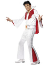 ELVIS PRESLEY LICENCED WHITE / RED JUMPSUIT COSTUME