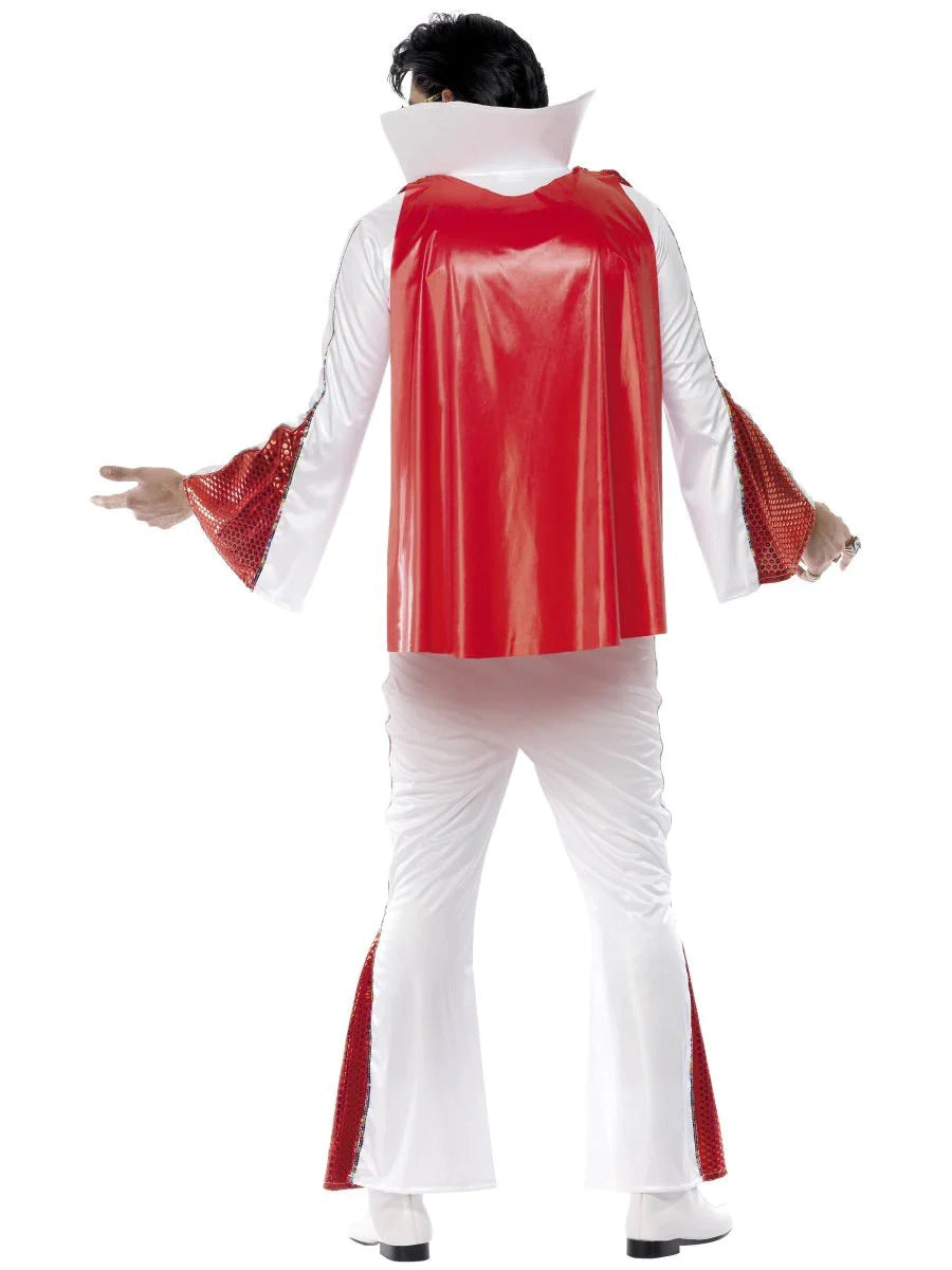 ELVIS PRESLEY LICENCED WHITE / RED JUMPSUIT COSTUME