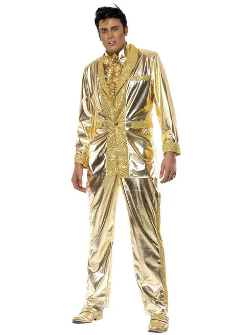 ELVIS PRESLEY LICENCED GOLD SUIT COSTUME