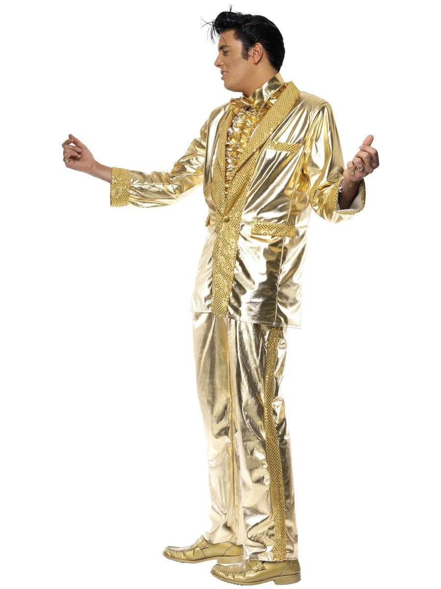 ELVIS PRESLEY LICENCED GOLD SUIT COSTUME