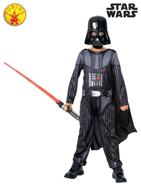 DARTH VADER COSTUME & NON-LIGHT UP LIGHTSABER, CHILD