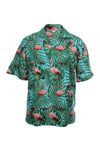 Hawaiian shirts bright flamingo blue print