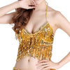 GOLD SEQUIN HALTER TOP