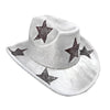 Silver or Pink Star white Cowboy hat