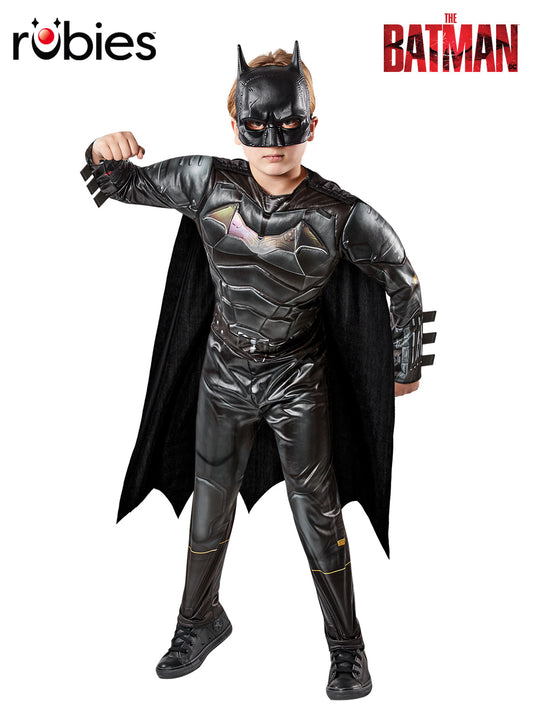 BATMAN ‘THE BATMAN’ DELUXE HOLO EMPLEM COSTUME, CHILD