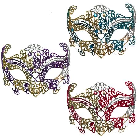 Masquerade double colour gem mask