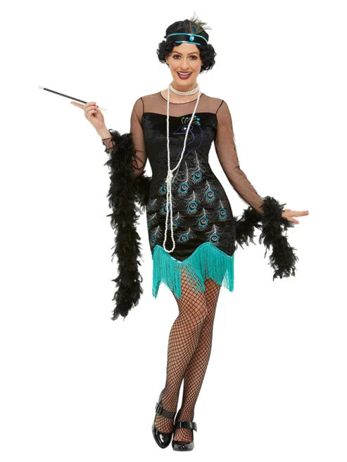 20's Peacock Flapper costume dress