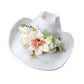 Lacy Festival Hat with floral detail