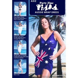 Australia Day womans wrap dress beach