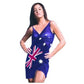 Australia Day womans wrap dress beach