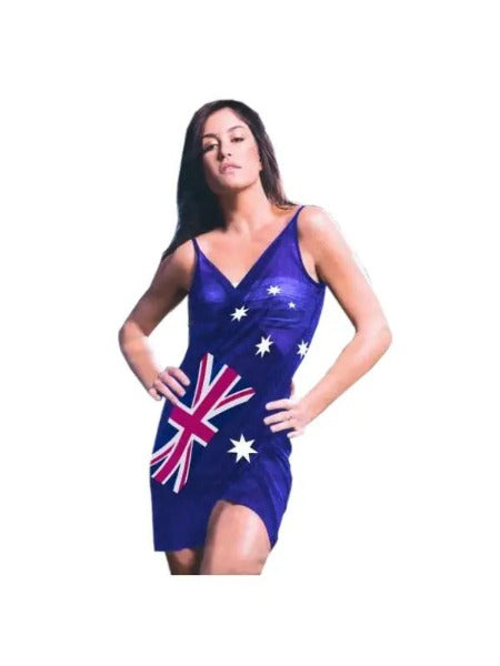 Australia Day womans wrap dress beach