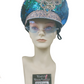 Sequin Aqua blue/ Green Festival hat