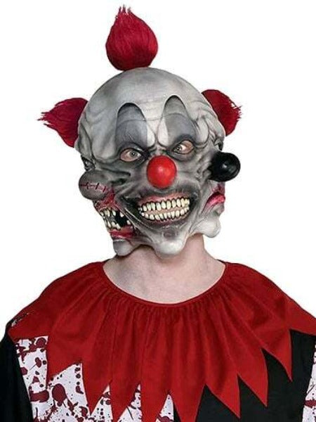 3 headed / faced clown scary mask