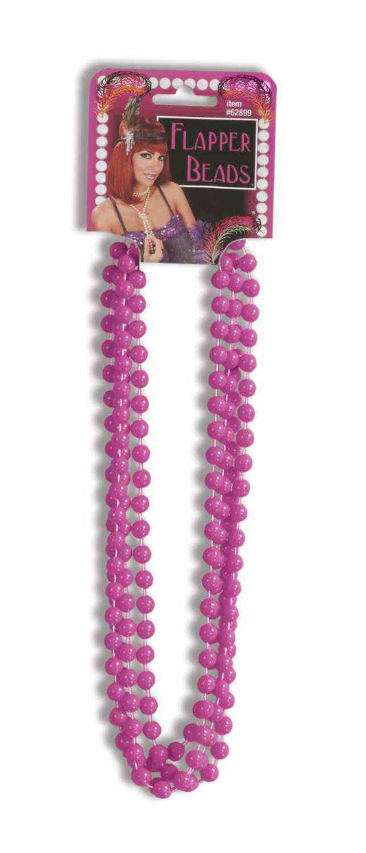 HOT PINK FLAPPER BEADS