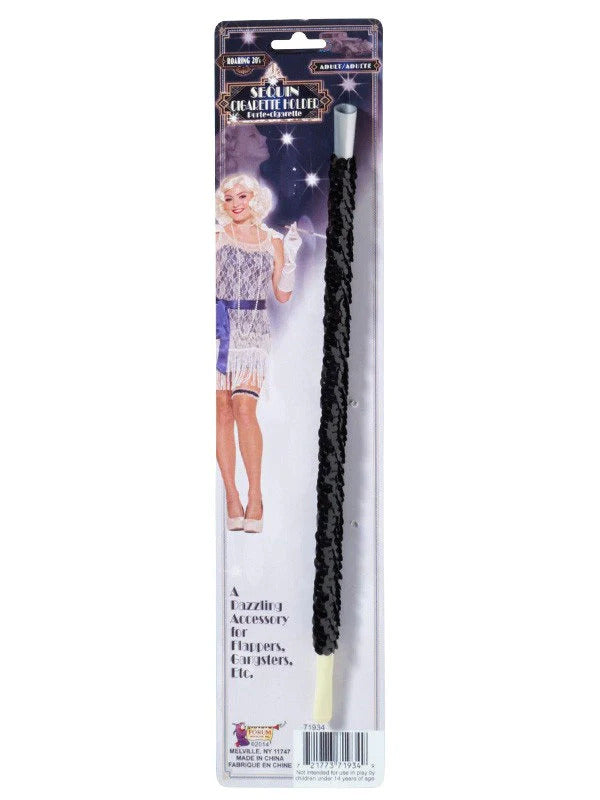 Cigarette Holder Sequin Black