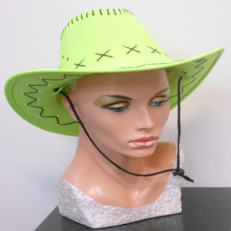 Fluro Green Cowgirl Cowboy Hat