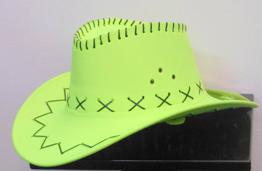 Fluro Green Cowgirl Cowboy Hat