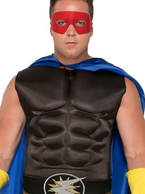 Hero Muscle Chest Adult Costume Various colours