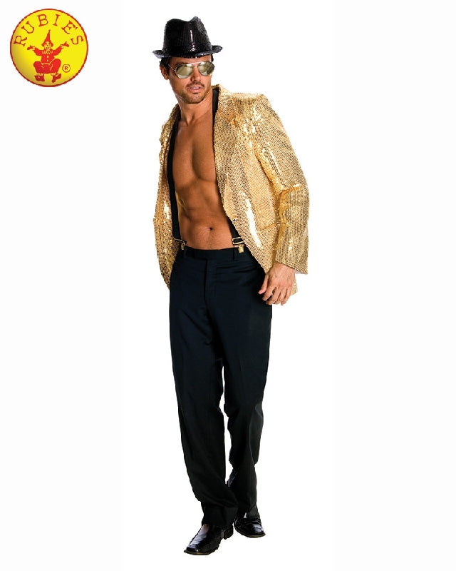 Gold Sequin Jacket Adult Male Sizes