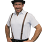 Leather Look Suspenders/Braces Brown