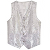 SILVER SEQUINNED WAISTCOAT VEST