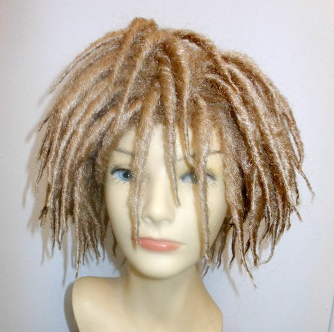 Blonde/brown Short dreads wig