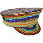 Rainbow full diamante and sequin festival hat