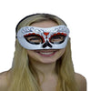 Sugar Skull 1/2 Mask Red White & Black