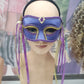 Purple / Gold masquerade mask with headband