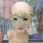 Gold metal ornate masquerade mask