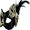 Black & Brocade Masquerade Mask Glasses Style