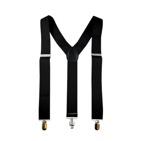 Leather Look Suspenders/Braces Brown