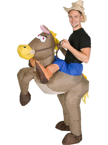 Inflatable cowboy costume