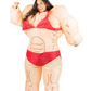 Inflatable muscle woman