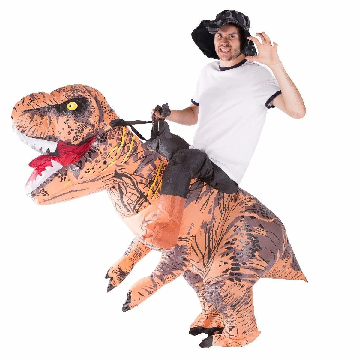 Inflatable ride on T-rex dinosaur costume