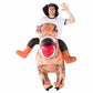 Inflatable ride on T-rex dinosaur costume