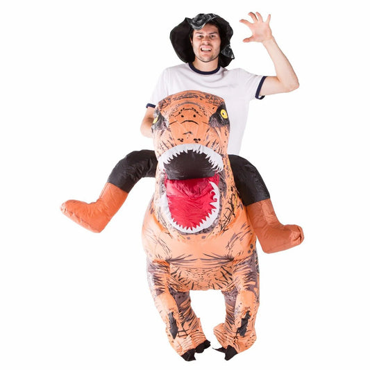 Inflatable ride on T-rex dinosaur costume