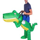 Inflatable crocodile costume