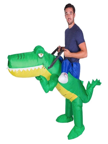 Inflatable crocodile costume