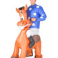 Inflatable horse and jockey costume