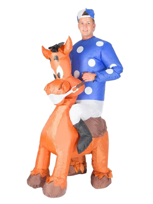 Inflatable horse and jockey costume