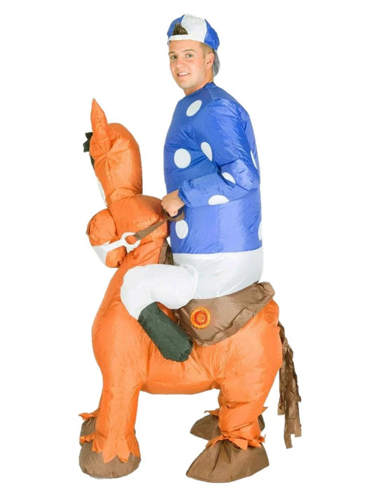 Inflatable horse and jockey costume