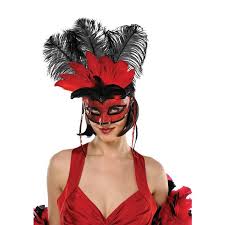 Temptation masquerade mask red / black